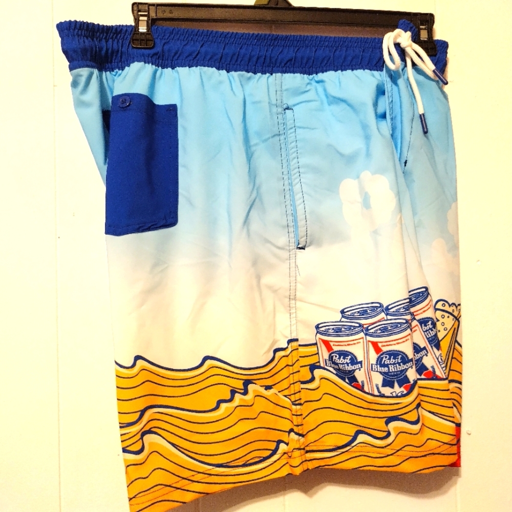 Pabst Blue Ribbon Mens Board Shorts XXL